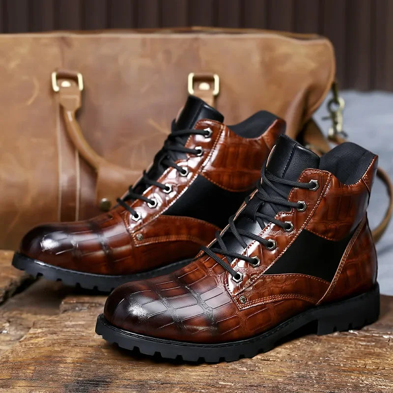 Dante Ferrara | Crocodile-Patterned Boots